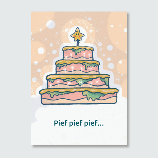 Wenskaart — Pief pief pief...